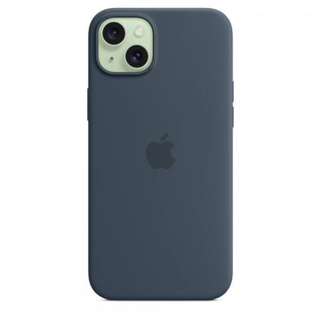 Apple Custodia MagSafe in silicone per iPhone 15 Plus - Blu Tempesta