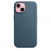 Apple Custodia MagSafe in tessuto Finewoven per iPhone 15 - Blu Pacifico (Apple - bagsidecover til mobiltelefon)