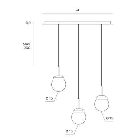 Sospensione moderno Miloox JOTTO KIT M 23 KIT M 24 GX53 LED metallo vetro