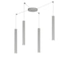 Lampadario Top light ROUND TUBE 1174 S4 GU10 LED cilindro metallo moderno