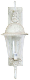 Biscottini Lampada applique a muro elettrificata in ferro battuto finitura bianca anticata L28xPR20xH54,5 cm