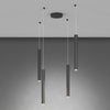 Lampadario Top light ROUND TUBE 1174 S4 GU10 LED cilindro metallo moderno