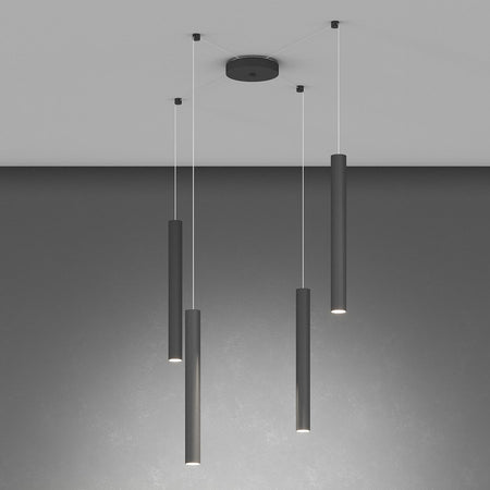 Lampadario Top light ROUND TUBE 1174 S4 GU10 LED cilindro metallo moderno