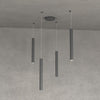 Lampadario Top light ROUND TUBE 1174 S4 GU10 LED cilindro metallo moderno