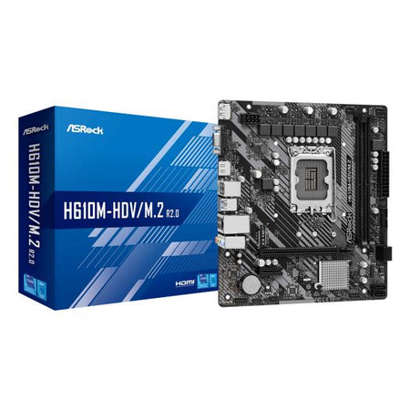 Asrock Mb 1700 12/13/14gen. H610m-hdv/m.2 R2.0 2xddr4 4xsata Vga/hdmi