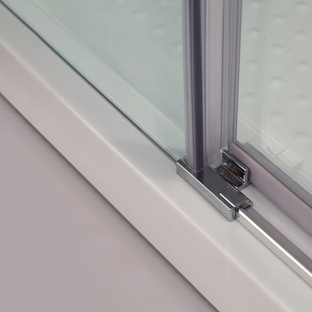 Box doccia angolare scorrevole serigrafato con lato fisso H195cm 8mm AKTUAL FROST