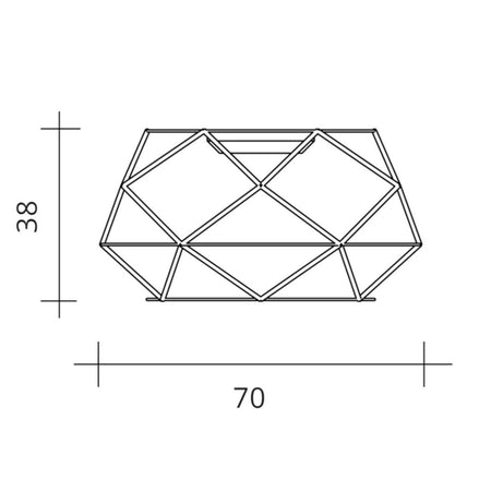 Plafoniera moderna Urban EUCLIDE PL nero 3000 LED metallo