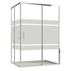 Box doccia angolare 2 lati scorrevoli serigrafato H195cm 8mm AKTUAL FROST