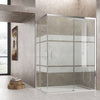 Box doccia angolare 2 lati scorrevoli serigrafato H195cm 8mm AKTUAL FROST