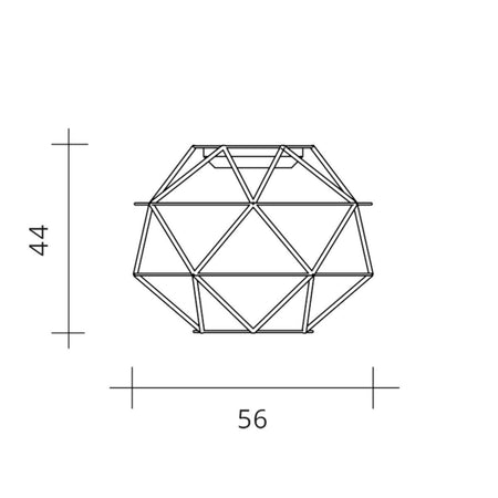 Plafoniera classica Urban EUCLIDE PL oro 3000 LED metallo