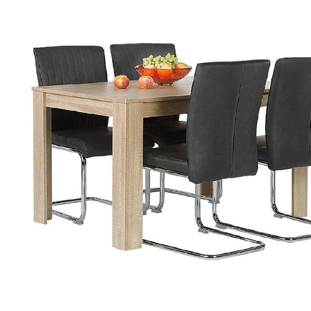 Tavolo per Sala da Pranzo Fisso 120x80 H74cm colore Acero e Top 18mm Moderno