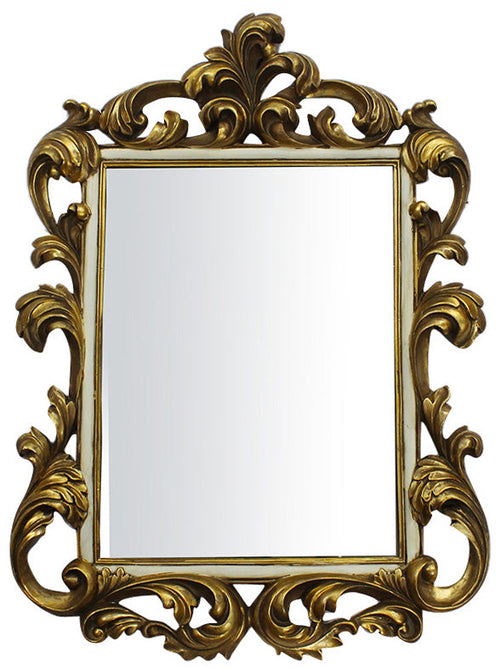 Biscottini Specchiera da appendere L46,8xPR3xH65 cm finitura foglia oro anticato. Specchio