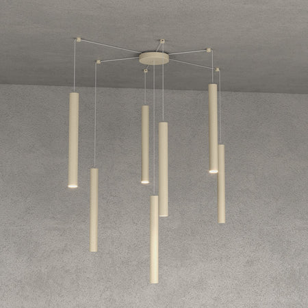 Lampadario Top light ROUND TUBE 1174 S7 GU10 LED cilindro metallo classico moderno