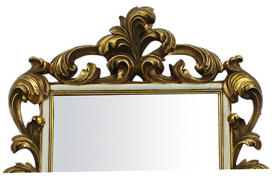 Biscottini Specchiera da appendere L46,8xPR3xH65 cm finitura foglia oro anticato. Specchio