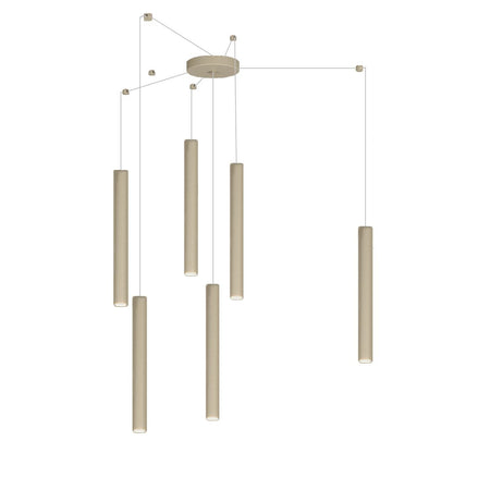 Lampadario Top light ROUND TUBE 1174 S6 GU10 LED cilindro metallo classico moderno