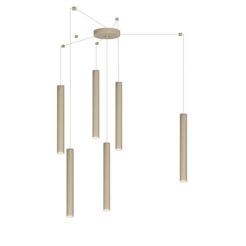 Lampadario Top light ROUND TUBE 1174 S6 GU10 LED cilindro metallo classico moderno