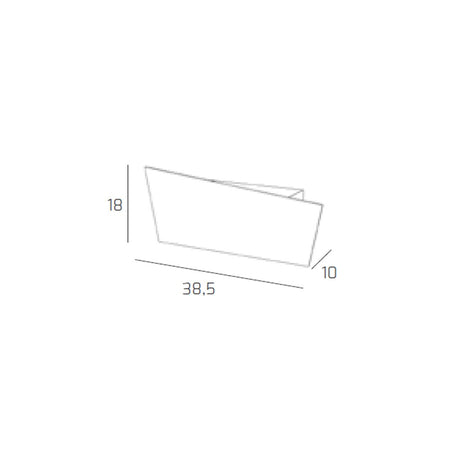 Applique Moderna Rumble Metallo Sabbia 1 Luce 2G11 38,5Cm