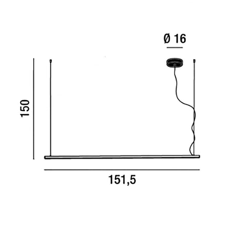 Sospensione led Perenz SYNCRO 8052 CT 35W 2450LM metallo alluminio bianco nero monoemissione