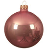 Palline per albero di Natale in vetro decorate color Rosa Velluto Smalto