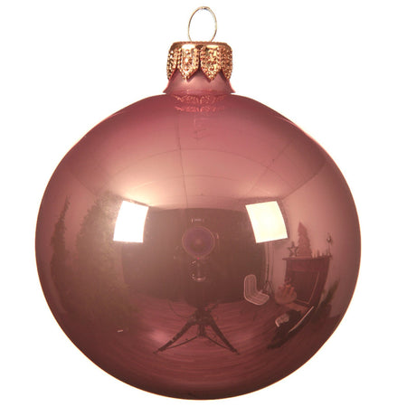 Palline in vetro per albero di natale Rosa velluto decorazione natalizia