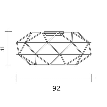 Plafoniera classica Urban EUCLIDE PL oro 3000 LED metallo