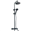 Colonna doccia nera con soffione miscelatore Termostatico Piave Black