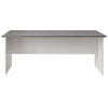 Scrivania per Ufficio in Legno Bianco e Grigio Postazione Lavoro Studio 160x80cm
