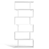 Scaffale Libreria 6 Ripiani 80x24 H190 cm Design Moderno Bianco Casa Ufficio Lavoro