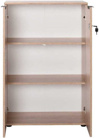 Mobile Archiviazione Ufficio 2Ante 3Ripiani 72x34 H109 cm con Chiave Quercia