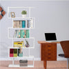 Scaffale Libreria 6 Ripiani 80x24 H190 cm Design Moderno Bianco Casa Ufficio Lavoro