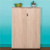 Mobile Archiviazione Ufficio 2Ante 3Ripiani 72x34 H109 cm con Chiave Quercia