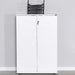 Mobile Archiviazione Ufficio 2Ante 3Ripiani 72x34 H109 cm con Chiave Bianco