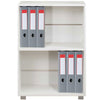 Libreria Mobiletto Scaffale 2 Ripiani Legno Nobilitato Bianco 60x31 H77cm Moderno