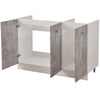 Mobile Cucina Sottolavello Componibile in Legno Colore Grigio con 3 Ante 120cm