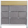 Mobile Cassettiera 7Cassetti Metallo Legno e Tessuto 80x29 H 78.5cm Casa Ufficio