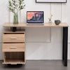 Scrivania in Legno con Cassettiera integrata Porta Pc Computer 120x50cm Quercia Chiaro