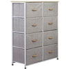 Mobile Cassettiera 8 Cassetti Metallo Legno e Tessuto 81x30 H 96cm Casa Ufficio