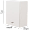 Mobile Cucina Pensile 1 Anta Componibile in Legno Colore Bianco 60x32 H72cm