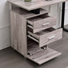 Scrivania in Legno con Cassettiera integrata Porta Pc Computer 120x50cm Grigio