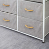 Mobile Cassettiera 8 Cassetti Metallo Legno e Tessuto 81x30 H 96cm Casa Ufficio
