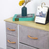 Mobile Cassettiera 7 Cassetti Metallo Legno e Tessuto 61x30 H 72cm Casa Ufficio