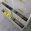 Mobile Cassettiera 8 Cassetti Metallo Legno e Tessuto 81x30 H 96cm Casa Ufficio