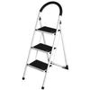 Scala Sgabello Pieghevole 3 Gradini Antiscivolo Metallo Verniciato max 150kg