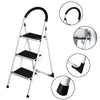 Scala Sgabello Pieghevole 3 Gradini Antiscivolo Metallo Verniciato max 150kg