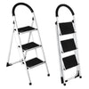 Scala Sgabello Pieghevole 3 Gradini Antiscivolo Metallo Verniciato max 150kg
