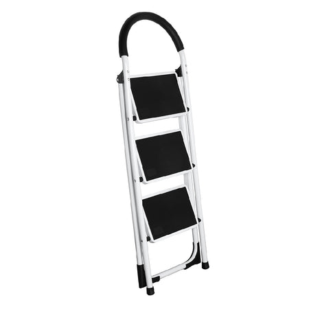 Scala Sgabello Pieghevole 3 Gradini Antiscivolo Metallo Verniciato max 150kg