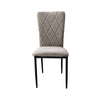 Sedia in Velluto Moderna kIT 4pz Struttura in Metallo Rivestimento in Velluto Beige
