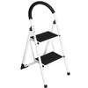 Scala Sgabello Pieghevole 2 Gradini Antiscivolo Metallo Verniciato max 150kg
