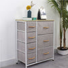 Mobile Cassettiera 7 Cassetti Metallo Legno e Tessuto 61x30 H 72cm Casa Ufficio