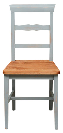 Biscottini Sedia Country Biscottini 45x43x92 Faggio Grigio Antic Tiglio Naturale Made Italy